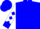 Blue, white V/V, white sleeves, blue diamonds, blue cuffs