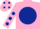 Pink, Dark Blue disc, Pink sleeves, Dark Blue spots and spots on cap