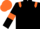 Black, Orange epaulets, armlets and cap