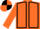 ORANGE, BLACK seams, quartered cap
