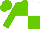 Light Green and White (quartered), Light Green sleeves