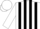 WHITE, black stripes, white cap