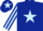 Dark Blue, Light Blue star, striped sleeves and star on cap