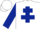 White, Dark Blue Cross of Lorraine and sleeves