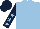 Light Blue, Dark Blue sleeves, Light Blue stars, Dark Blue cap