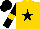 Gold, Black Star, Black Sleeves, Gold Hoop, Black Cap