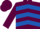MAROON & ROYAL BLUE CHEVRONS, maroon sleeves & cap
