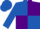 ROYAL BLUE and PURPLE (quartered), ROYAL BLUE sleeves and cap