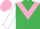 Emerald Green, Pink chevron, White sleeves, Pink cap