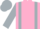Pink, silver braces, silver sleeves, silver cap