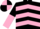 BLACK, PINK chevrons, halved sleeves, quartered cap