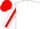 White, Red Belt, Red Stripe on Sleeves, Red Cap