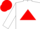 White, Red Triangle and Cap