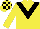 YELLOW, BLACK chevron, check cap