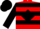 Red, Black Diamond, Two Black Hoops on Sleeves, Black Cap