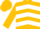 Gold, White Chevrons, Gold Cap