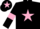 Black, Pink star, armlets and star on cap