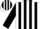 White, white 'KL' on black block on back, black stripes on sleeves