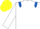 White, Royal Blue epaulets, Yellow cap