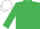EMERALD GREEN, black slvs., white cap