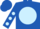 Royal Blue, Light Blue disc, Royal Blue sleeves, Light Blue spots