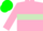 Pink, Light Green Hoop, Pink and Green Cap