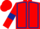 Red, Dark Blue seams and armlets