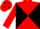 RED & BLACK DIABOLO, red cap, black diamonds