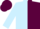Light blue and maroon (halved), maroon cap