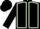 Black, Light Green seams, Black sleeves and cap