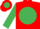 Red, Emerald Green disc and sleeves