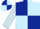 Dark Blue and Light Blue (quartered), Light Blue and White striped sleeves