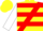 Yellow, Red Sash, Red Hoops on White Sleeves