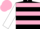 BLACK, PINK hoops, WHITE sleeves, PINK cap