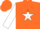 Orange, White Star, Orange Stars on White Sleeves, Orange Cap