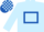 LIGHT BLUE, royal blue hollow box, check cap