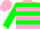 Hot Pink, Green Hoops, Green Hoops on Sleeves