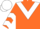 Orange, White chevron, chevrons on sleeves, White cap