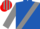Royal Blue, Grey sash and sleeves, Grey and Red striped cap