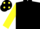 Black, Yellow sleeves, Black cap, Yellow spots