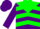 Purple, Green Yoke, Green Chevrons on Purple Sleeves, Purple Cap