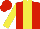 Red, Yellow stripe and sleeves