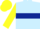 Light Blue, Dark Blue hoop, Yellow sleeves and cap