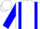 White, Blue Braces, Blue Sleeves