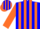 Blue, Orange 'P/P', Orange Stripes on Sleeves