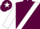 Maroon, white sash, white sleeves, maroon cap, white star