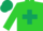 Lime Green, Dark Green Cross, Dark Green Cap