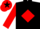 BLACK, red diamond & sleeves, red cap, black star