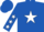 ROYAL BLUE, white star, white stars on sleeves, royal blue cap