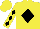 YELLOW, black diamond, black diamonds on sleeves